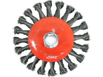 Drátěný kartáč na brusku M14 125mm, Verke V05258