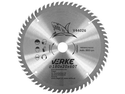 Vidiový kotouč 180mm*20mm*60T, Verke V44026