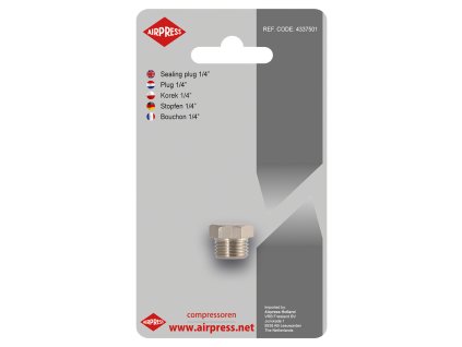 Záslepka 1/4" v blistru, Airpress 4337501
