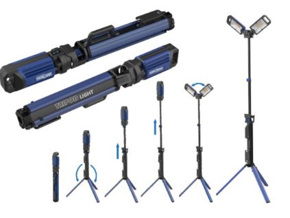 Pracovní lampa na stojanu LED 5000 Lm, 4000 mAh, 192cm, Kraf&Dele KD1265