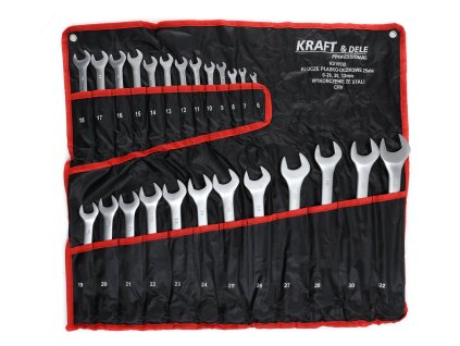 Sada očkoplochých klíčů CrV, 25 ks, Kraft&Dele KD10930