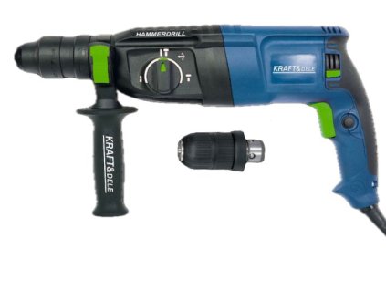 Příklepová vrtačka 2650W SDS+ vrtací kladivo, 2 hlavice, Kraft&Dele KD3075