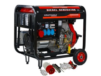 Dieselová elektrocentrála 6500W 12/230/400V se stabilizátorem napětí AVR, Kraft&Dele KD120