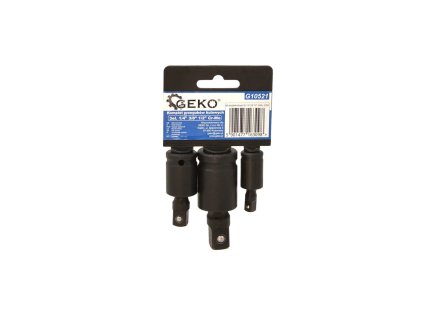 Sada nástrčných rázových kloubů Cr-Mo 1/4", 3/8", 1/2", 3 ks, Geko G10521