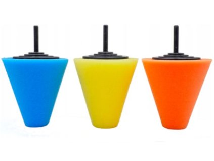 Lešticí houbičky ve tvaru kužele, sada 3 ks, 32 - 72 mm, Kraft&Dele KD1592