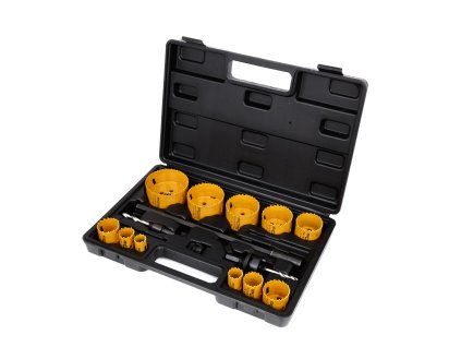 Vrtáky vykružovací do dřeva a kovu 17 ks, Kraft&Dele KD10758