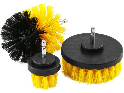 Sada čistících kartáčů na vrtačku 1/4" 3ks, Verke V08129