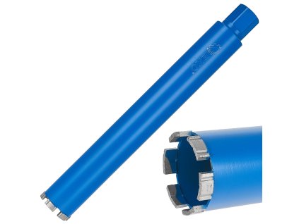 Diamantový korunkový vrták do betonu na sucho i mokro 62x10x450mm 6T 1.1/4", Geko G65211