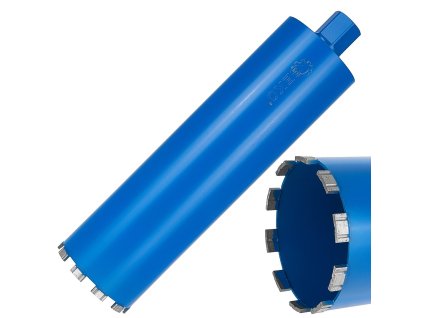 Diamantový korunkový vrták do betonu na sucho i mokro 122x10x450mm 10T 1.1/4", Geko G65216