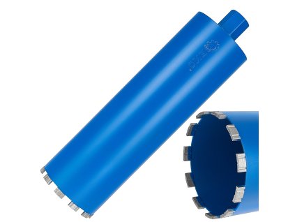 Diamantový korunkový vrták do betonu na sucho i mokro 132x10x450mm 11T 1.1/4", Geko G65217