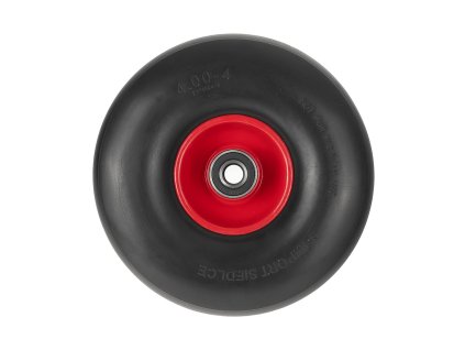 Plné kolo 4.00-4 s hladkým dezénem SLICK, s kuličkovými ložisky 20 mm, Geko G71049