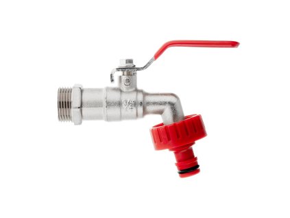 Sada kohoutek 3/4" s výstupem G 1" + adaptér na rychlospojku, Geko G70186