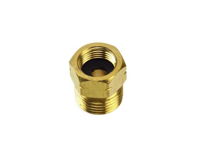 Přechodka z malé plynové lahve PB na velkou, 3/8" → 1/2", Geko G20016