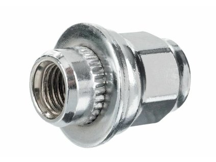 Matice na kola M12x1,5 uzavřená, plochá podložka, délka 37 mm, klíč 21, Invento 561-3003