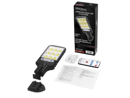 Solární LED svítilna s dálkovým ovládáním 290W, Kraft&Dele KD3480