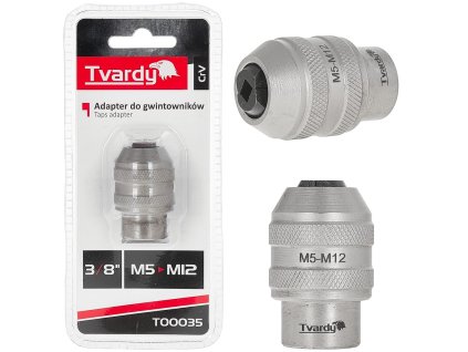 Adaptér na závitníky 3/8" M5–M12 CrV TVARDY, Geko T00035