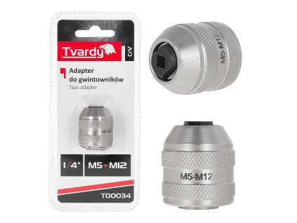 Adaptér na závitníky 1/4" M5–M12 CrV TVARDY, Geko T00034