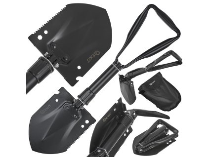 Lopatka skládací taktická 5v1 BLACK SURVIVAL SERIES, Geko G01902