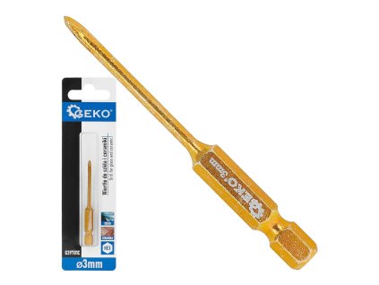 Vrták na sklo a keramiku 3mm HEX, Geko G39701C