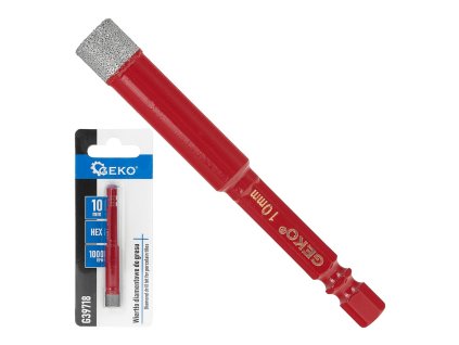 Diamantový vrták do dlaždic 10mm HEX, Geko G39718