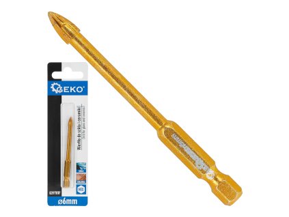 Vrták na sklo a keramiku 6mm HEX, Geko G39701F