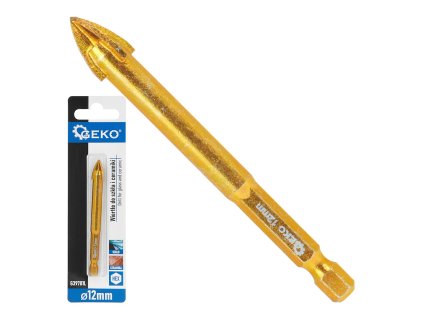 Vrták na sklo a keramiku 12mm HEX, Geko G39701L