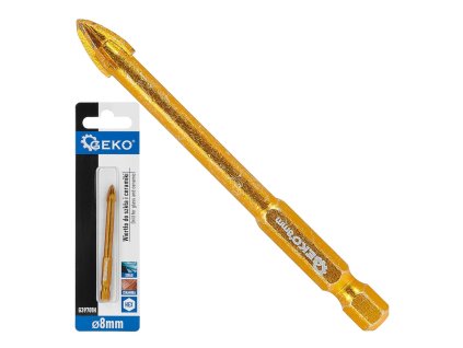 Vrták na sklo a keramiku 8mm HEX, Geko G39701H
