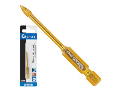 Vrták na sklo a keramiku 4mm HEX, Geko G39701D