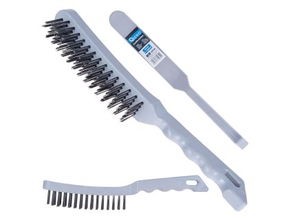 Kartáč ocelový, 4 řady, plastový, Geko G00740