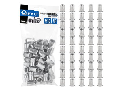 Hliníkové nýtovací matice M10 50 ks, Geko G02911J
