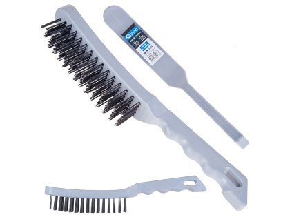 Kartáč ocelový, 5 řad, plastový, Geko G00741