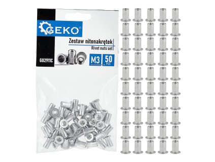 Hliníkové nýtovací matice M3 50 ks, Geko G02911C