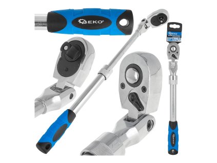 Teleskopická ráčna 1/2" s kloubovou hlavou, Geko G10127