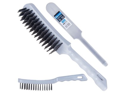 Kartáč ocelový, 6 řad, plastový, Geko G00742