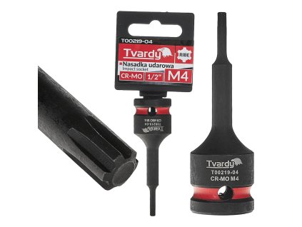 Rázový nástrčný klíč RIBE 1/2" M4 CR-MO TVARDY, Geko T00219-04