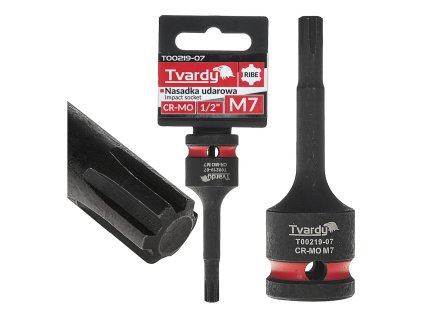 Rázový nástrčný klíč RIBE 1/2" M7 CR-MO TVARDY, Geko T00219-07