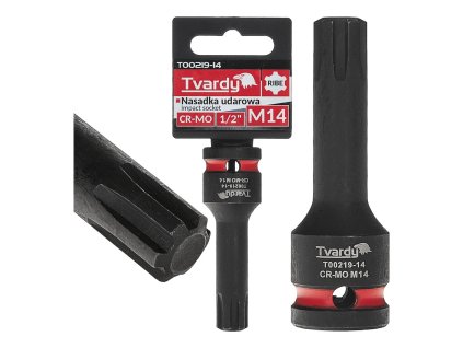 Rázový nástrčný klíč RIBE 1/2" M14 CR-MO TVARDY, Geko T00219-14