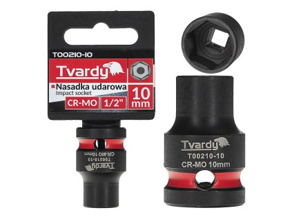 Nástrčná rázová hlavice 6hran 1/2" 10mm CR-MO TVARDY, Geko T00210-10