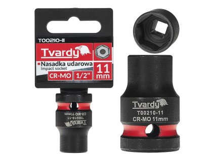 Nástrčná rázová hlavice 6hran 1/2" 11mm CR-MO TVARDY, Geko T00210-11