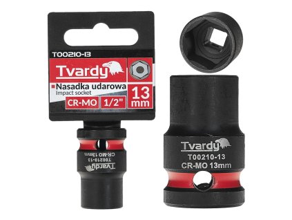 Nástrčná rázová hlavice 6hran 1/2" 13mm CR-MO TVARDY, Geko T00210-13