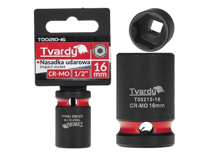 Nástrčná rázová hlavice 6hran 1/2" 16mm CR-MO TVARDY, Geko T00210-16