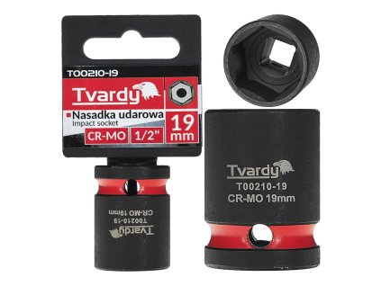 Nástrčná rázová hlavice 6hran 1/2" 19mm CR-MO TVARDY, Geko T00210-19
