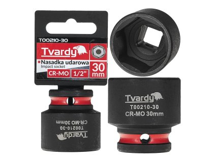 Nástrčná rázová hlavice 6hran 1/2" 30mm CR-MO TVARDY, Geko T00210-30