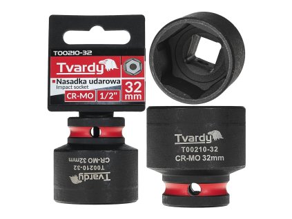 Nástrčná rázová hlavice 6hran 1/2" 32mm CR-MO TVARDY, Geko T00210-32