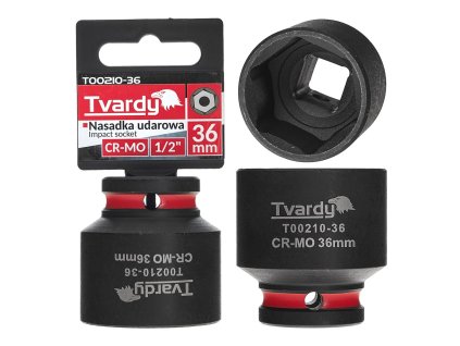Nástrčná rázová hlavice 6hran 1/2" 36mm CR-MO TVARDY, Geko T00210-36