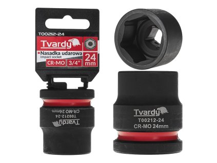 Nástrčná rázová hlavice 6hran 3/4" 24mm CR-MO TVARDY, Geko T00212-24