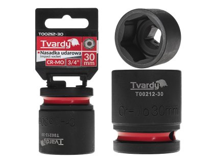 Nástrčná rázová hlavice 6hran 3/4" 30mm CR-MO TVARDY, Geko T00212-30