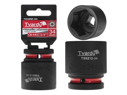 Nástrčná rázová hlavice 6hran 3/4" 34mm CR-MO TVARDY, Geko T00212-34