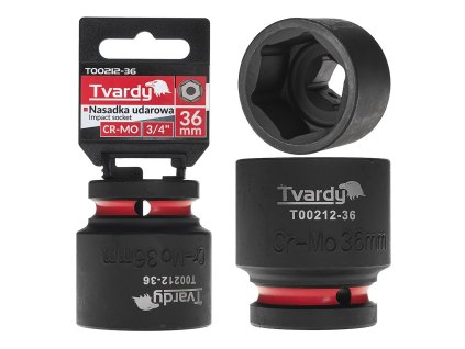 Nástrčná rázová hlavice 6hran 3/4" 36mm CR-MO TVARDY, Geko T00212-36