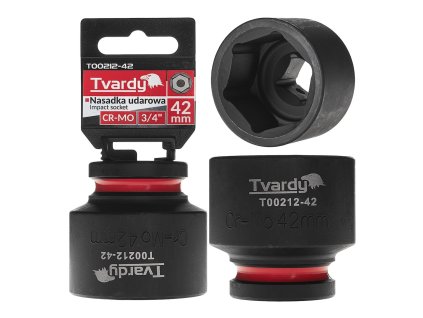 Nástrčná rázová hlavice 6hran 3/4" 42mm CR-MO TVARDY, Geko T00212-42